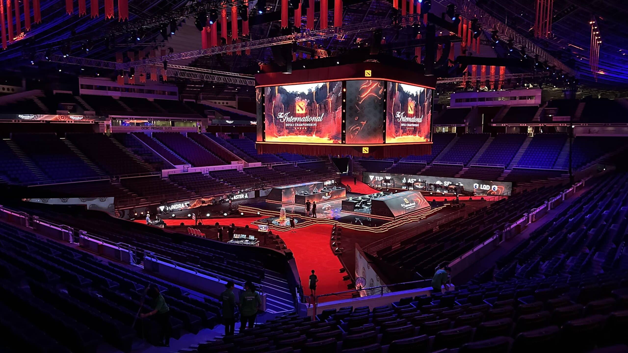 Image of the entire stadium for the DOTA 2 World Championships