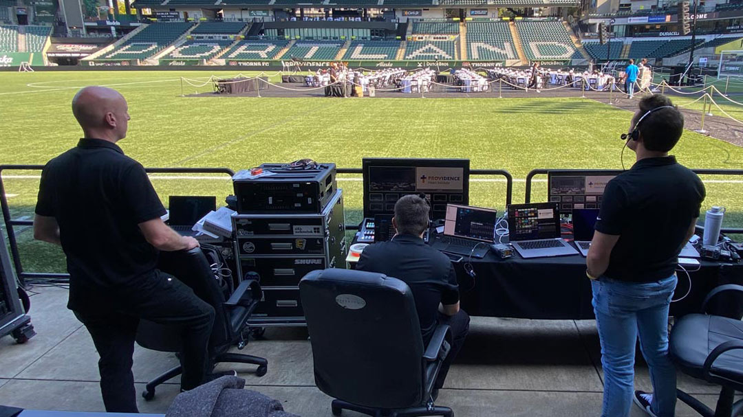 MeyerPro team members at an event at Providence Park